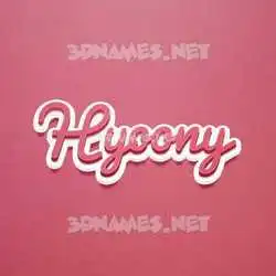 hyoony in Red Scribble style - 3D name wallpaper