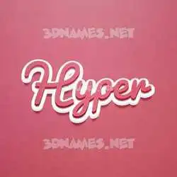 hyper in Red Scribble style - 3D name wallpaper