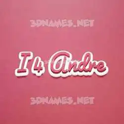 i 4 andre in Red Scribble style - 3D name wallpaper