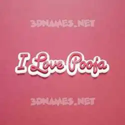 i love pooja in Red Scribble style - 3D name wallpaper