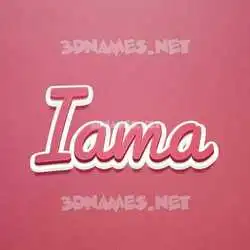 iama in Red Scribble style - 3D name wallpaper