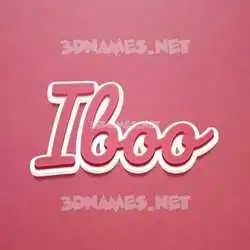iboo in Red Scribble style - 3D name wallpaper