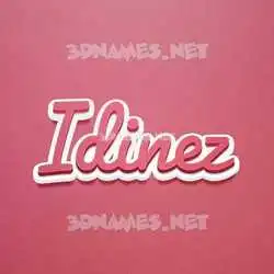 idinez in Red Scribble style - 3D name wallpaper