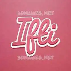 ifti in Red Scribble style - 3D name wallpaper