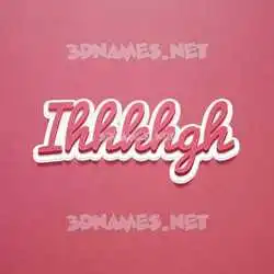 ihhkhgh in Red Scribble style - 3D name wallpaper