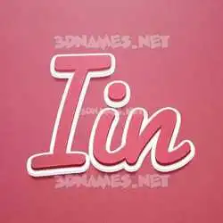 iin in Red Scribble style - 3D name wallpaper