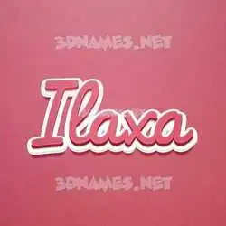 ilaxa in Red Scribble style - 3D name wallpaper