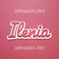 ilenia in Red Scribble style - 3D name wallpaper