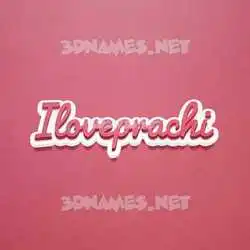 iloveprachi in Red Scribble style - 3D name wallpaper