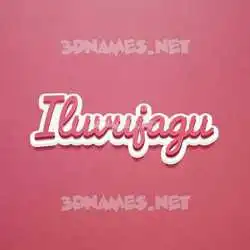 iluvujagu in Red Scribble style - 3D name wallpaper