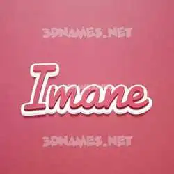 imane in Red Scribble style - 3D name wallpaper