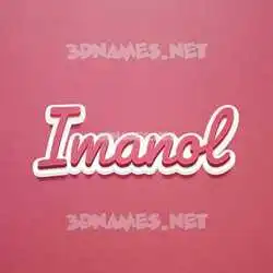 imanol in Red Scribble style - 3D name wallpaper