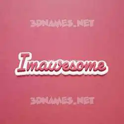 imawesome in Red Scribble style - 3D name wallpaper