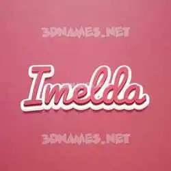 imelda in Red Scribble style - 3D name wallpaper
