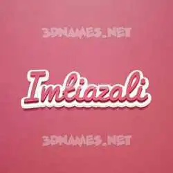 imtiazali in Red Scribble style - 3D name wallpaper