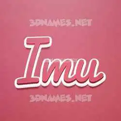 imu in Red Scribble style - 3D name wallpaper