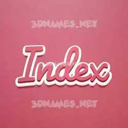 index in Red Scribble style - 3D name wallpaper