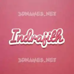 indrajith in Red Scribble style - 3D name wallpaper