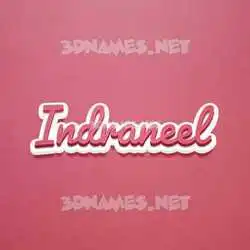 indraneel in Red Scribble style - 3D name wallpaper
