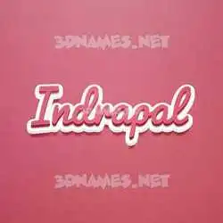 indrapal in Red Scribble style - 3D name wallpaper