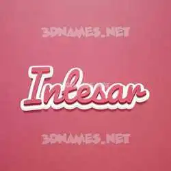 intesar in Red Scribble style - 3D name wallpaper