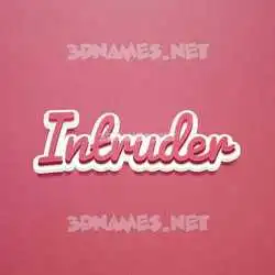 intruder in Red Scribble style - 3D name wallpaper