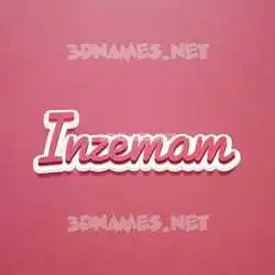 inzemam in Red Scribble style - 3D name wallpaper