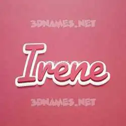 irene in Red Scribble style - 3D name wallpaper