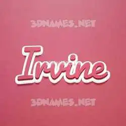 irvine in Red Scribble style - 3D name wallpaper