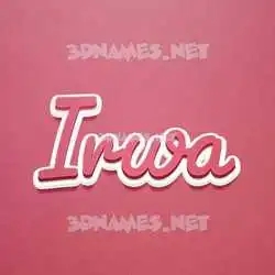 irwa in Red Scribble style - 3D name wallpaper