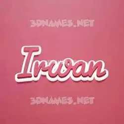 irwan in Red Scribble style - 3D name wallpaper