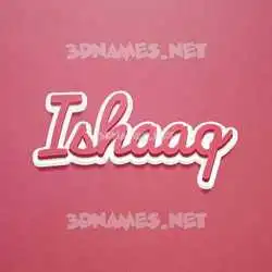 ishaaq in Red Scribble style - 3D name wallpaper
