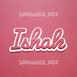 ishak in Red Scribble style - 3D name wallpaper