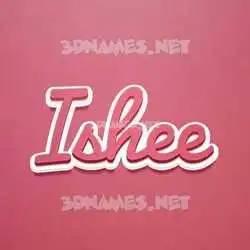 ishee in Red Scribble style - 3D name wallpaper