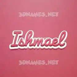 ishmael in Red Scribble style - 3D name wallpaper