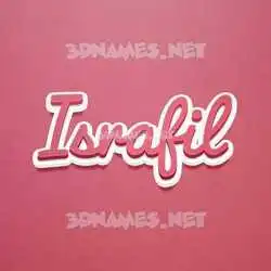 israfil in Red Scribble style - 3D name wallpaper