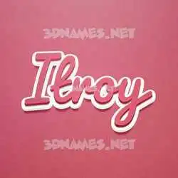 itroy in Red Scribble style - 3D name wallpaper