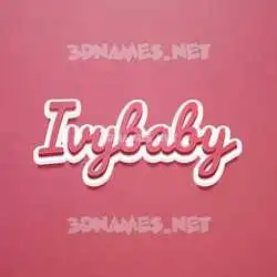 ivybaby in Red Scribble style - 3D name wallpaper