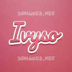 ivyso in Red Scribble style - 3D name wallpaper