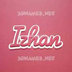 izhan in Red Scribble style - 3D name wallpaper