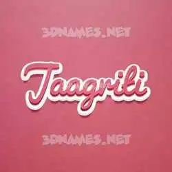 jaagriti in Red Scribble style - 3D name wallpaper