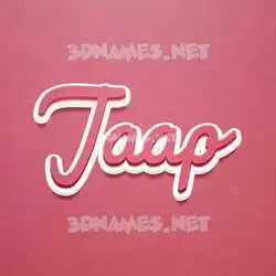 jaap in Red Scribble style - 3D name wallpaper