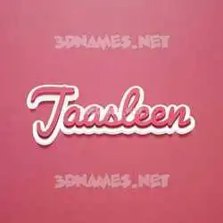 jaasleen in Red Scribble style - 3D name wallpaper