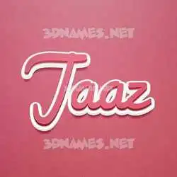jaaz in Red Scribble style - 3D name wallpaper