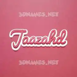 jaazahd in Red Scribble style - 3D name wallpaper