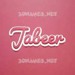 jabeer in Red Scribble style - 3D name wallpaper