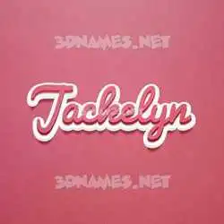 jackelyn in Red Scribble style - 3D name wallpaper