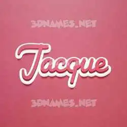 jacque in Red Scribble style - 3D name wallpaper