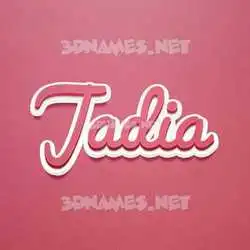 jadia in Red Scribble style - 3D name wallpaper