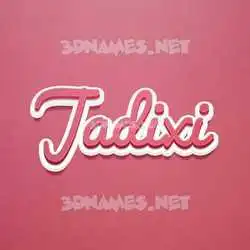 jadixi in Red Scribble style - 3D name wallpaper